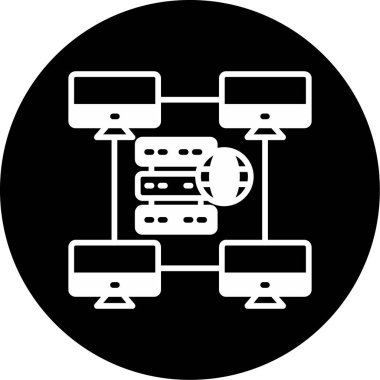 şebeke. Web simgesi basit illüstrasyon