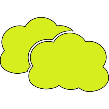 Düşünce baloncuklu karalama bulutu