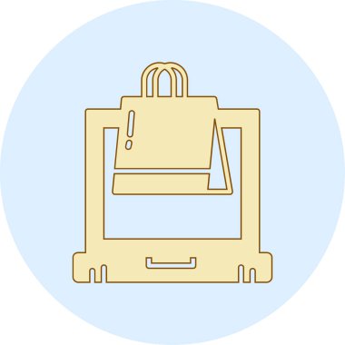 Çanta simgesinin vektör illüstrasyonu