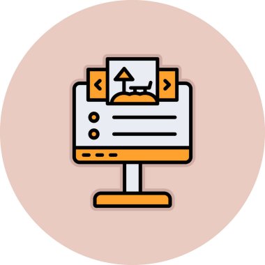 Bir dizüstü bilgisayarın vektör çizimi