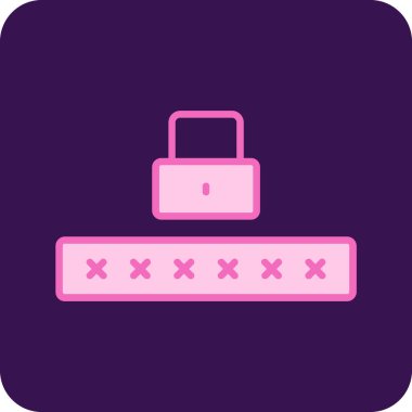 Asma kilit. Web simgesi basit illüstrasyon