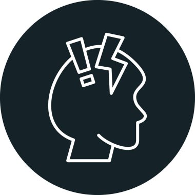 Beyin vektörü sembolü tasarımı illüstrasyonu