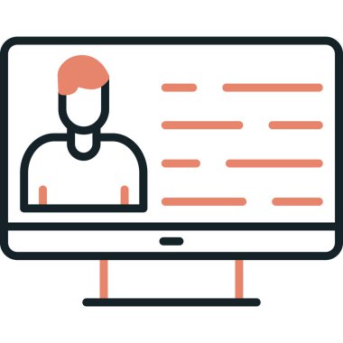 çevrimiçi web simgesi basit illüstrasyon