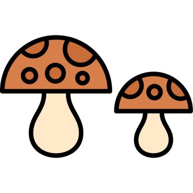 mantar simgesi vektör illüstrasyonu