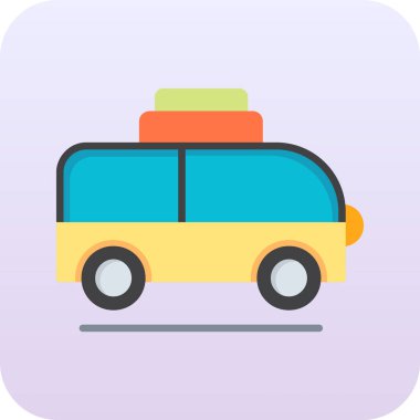 Taksi simgesi. Düz tasarım