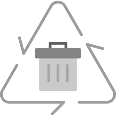 Geri dönüşüm kutusu geri dönüşüm simgesi ana hat biçiminde