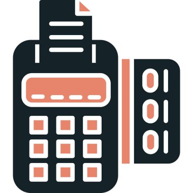 hesap makinesi düz vektör simgesi