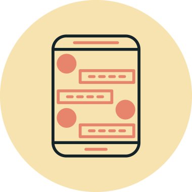 akıllı telefon simgesi vektör illüstrasyonu