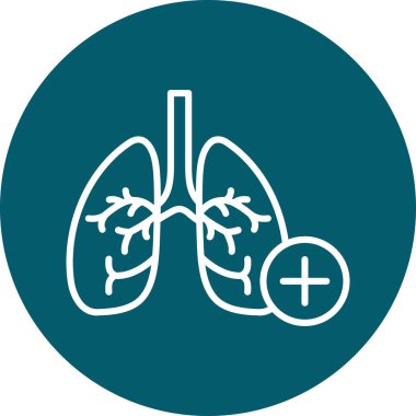 akciğer simgesi vektör illüstrasyonu