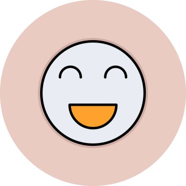 Mutlu yüz simgesi vektör illüstrasyonu