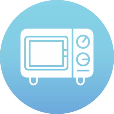 Mikrodalga fırın simgesinin vektör çizimi