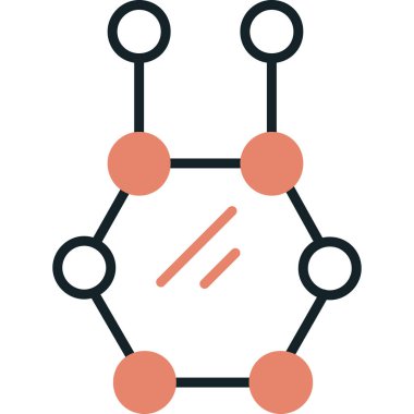 vector illustration of a molecule icon