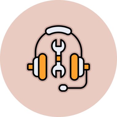 Modern kulaklık simge vektör çizim