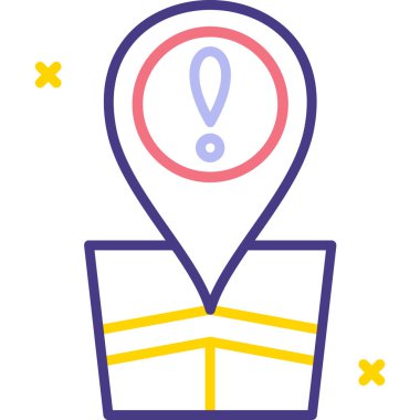 Harita. Web simgesi basit illüstrasyon