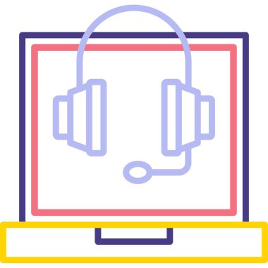 Bilgisayar. Web simgesi vektör illüstrasyonu