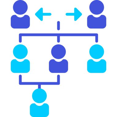 İnternete bağlı kişilerin vektör illüstrasyonu.
