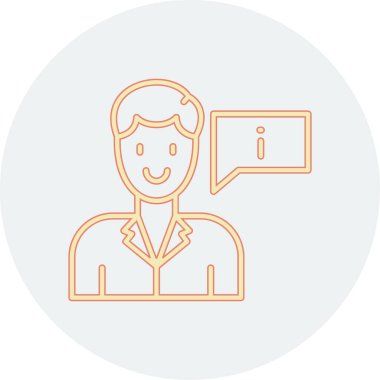 İş adamı ikonu. İnce çizgi tasarımı. vektör illüstrasyonu.