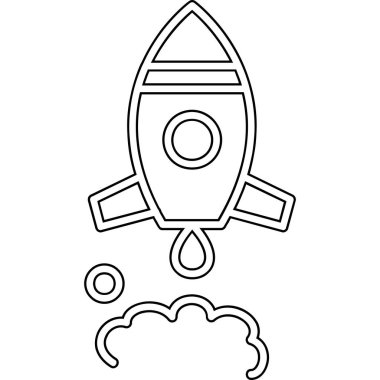 Uzay roketi çizimi olan roket gemisi