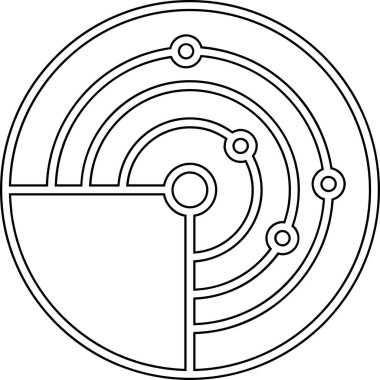 Pusula. Web simgesi basit illüstrasyon