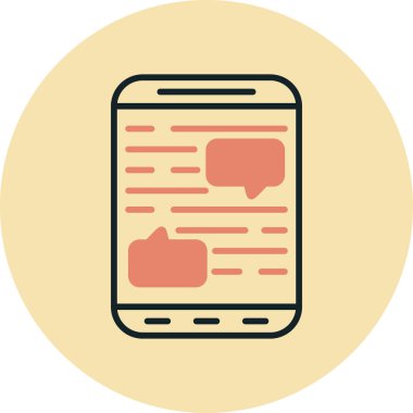 Cep telefonu simgesi, vektör illüstrasyonu