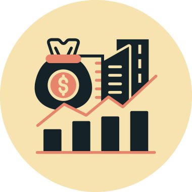 finansal büyüme ikonu vektör illüstrasyonu