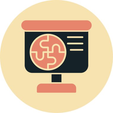 Bilgisayar. Web simgesi basit illüstrasyon