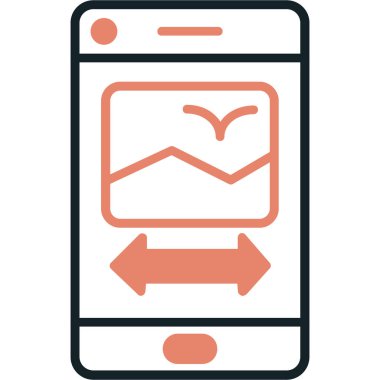 Akıllı telefon. Web simgesi basit illüstrasyon