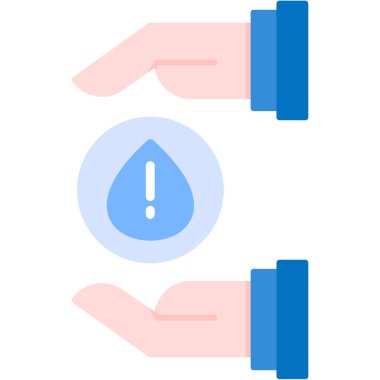 su temiz su simgesi düz stil