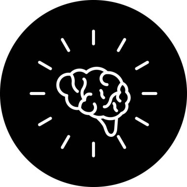 beyin ikonu vektör illüstrasyonu