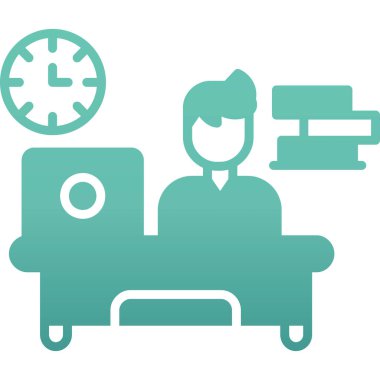 Bir hasta ve hastayla birlikte bir hastanenin vektör çizimi