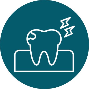 Diş simgesinin vektör illüstrasyonu