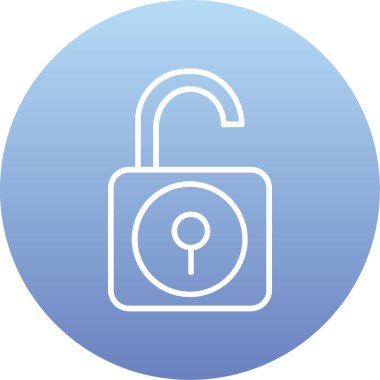 asma kilit vektör simgesi modern basit ve düz biçim