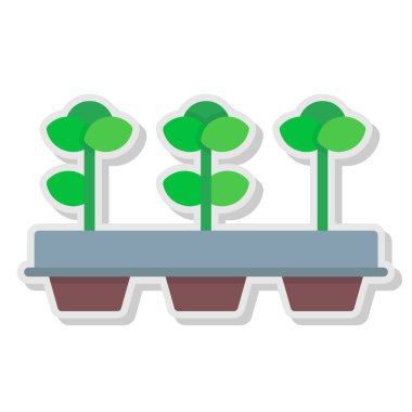 bitki simgesi, vektör illüstrasyonu