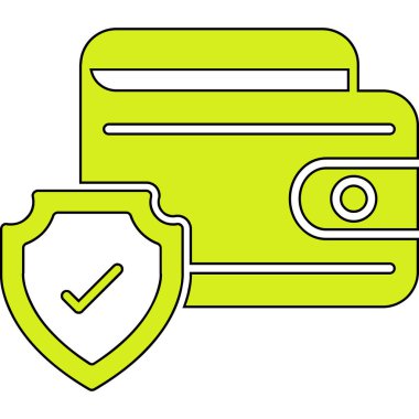 Güvenli simge, basit vektör illüstrasyonu