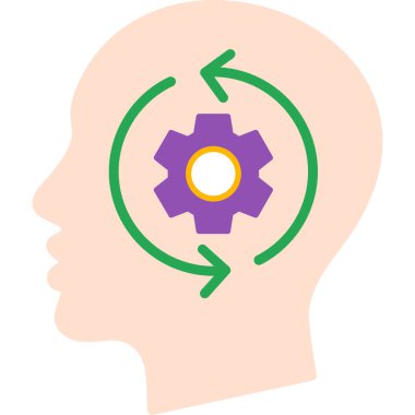 Beyin. Web simgesi basit illüstrasyon