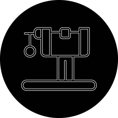 Modern b 'nin vektör çizimi robot simgesinden yoksun