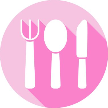 Çatal bıçak vektör illüstrasyonu, basit simge