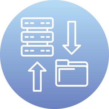 veri aktarım simgesi. Basit resimleme