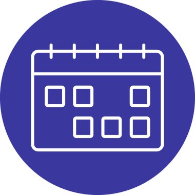 Takvim. Web simgesi basit illüstrasyon