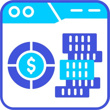 Para için. Web simgesi basit illüstrasyon