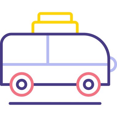 Otobüs. Web simgesi basit illüstrasyon