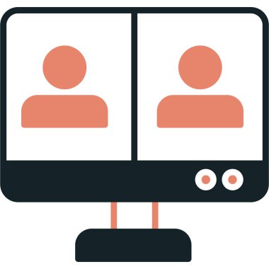 bilgisayar izleme simgesi, vektör illüstrasyonu