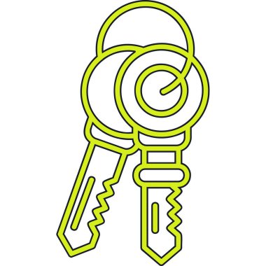 key icon. outline illustration of keys vector icons for web