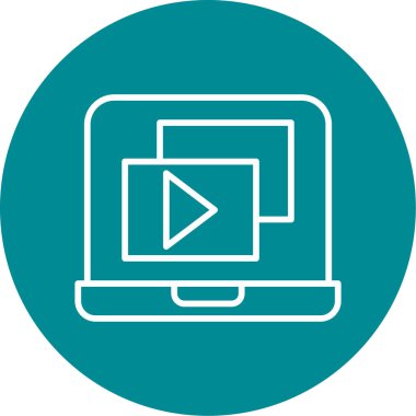 Bilgisayar. Web simgesi basit illüstrasyon