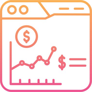 iş ve finans satırı vektör simgesi.