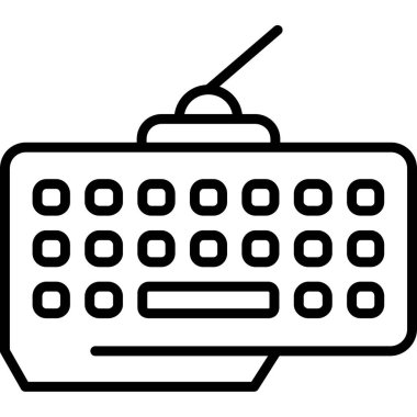 Klavye simgesi vektör illüstrasyonu