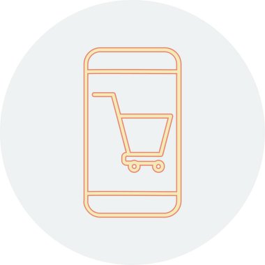 Alışveriş arabası simgesinin vektör çizimi