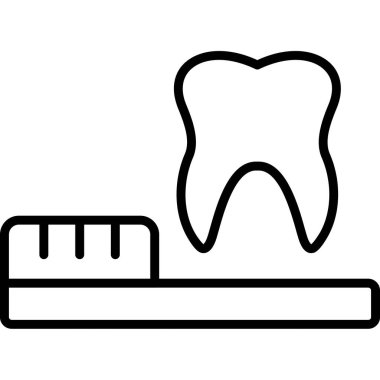 diş simgesi vektör illüstrasyonu