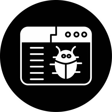 Böcek. Web simgesi basit illüstrasyon