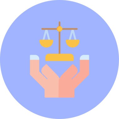 Adalet hukuku simgesi vektör illüstrasyonu